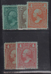 US Revenues #RB11b-15b Mint\Hinged F - VF